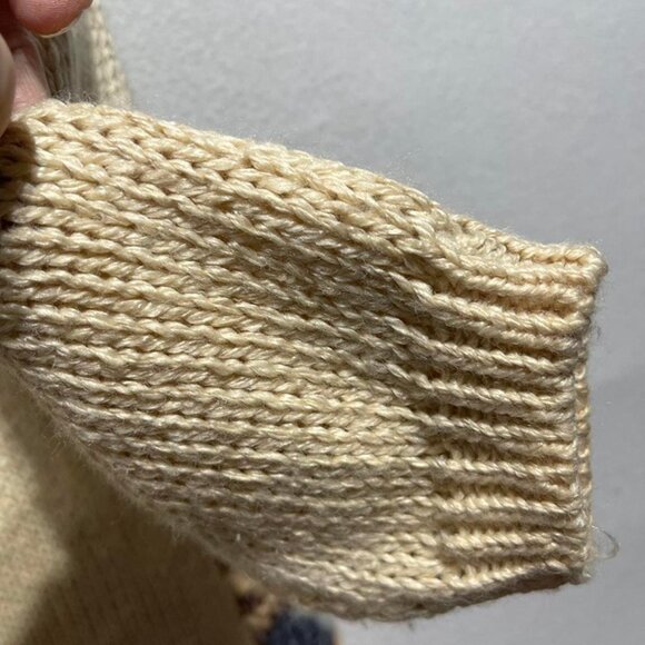 Shenanigans Vintage chunky knit boho wool sweater fits size L - Picture 6 of 6